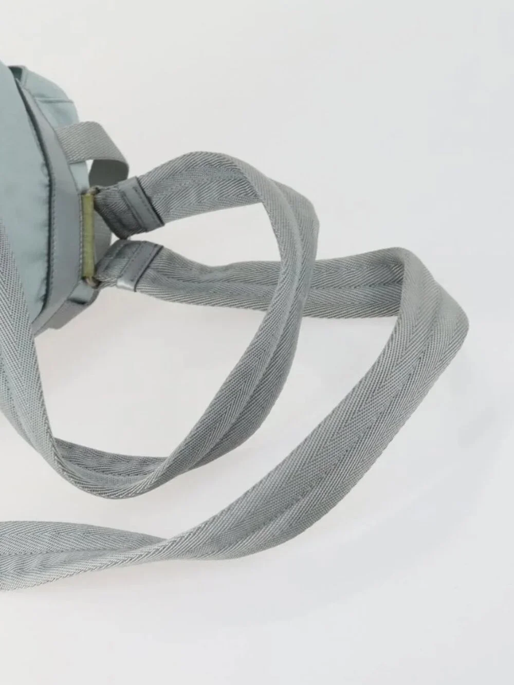 PRADA Backpack Nylon Light Blue Silver Auth BA9058